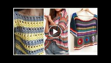 the most gorgeous stylish crochet knitting blouse top Designe//2023