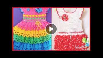 Baby girl Crochet Frocks Designs ideas / Crochet ( 1year to 7 year)Winter Frocks Design