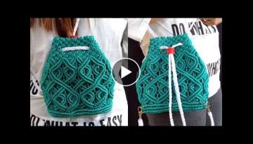 Macrame Bag New Design | Handmade Macrame Bag | DIY Macrame Backpack Tutorial