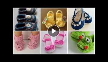 stylish & very beautiful attractive Crochet Knitted baby shoes/ handmade kids shoes sandals Desig...