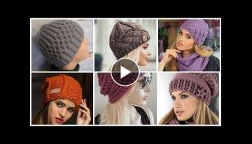 Trending and comfortable winter warms knitting hats wool beanies hat skull caps for women's