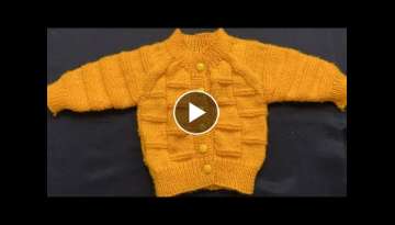 Knitting Easy Baby Sweater for 0 to 3 months baby