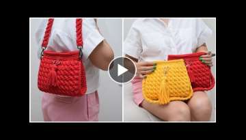 Beautiful crocheted handbag in 2 hours. A lesson for beginners