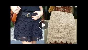 Gorgeous And Classy Hand Knitted Crochet Short Skirts Designs For Ladies 2020