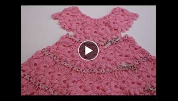 Vestido Crochet para Nina de 2 a 3 anos parte 1 de 2