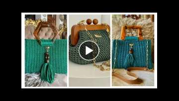 Top 40 Classy & attractive Crochet hand bag for ladies/Crochet Purse