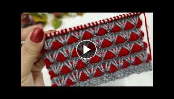 2 Colours 3D Knitting Pattern - Knitting Knife Crochet Paradise