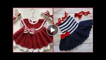 30+Cute And Awesome Crochet Baby Frocks Design And Pattern