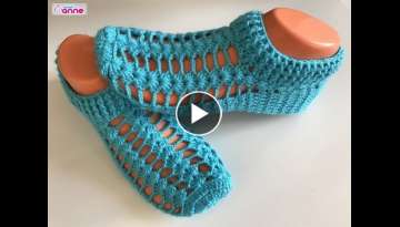 Crochet Filled Booties Making