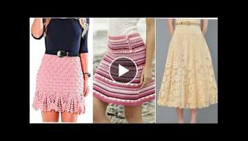 Trendy Designer Fancy Cotton Farn Pattern Crochet Skirt Ideas 2021