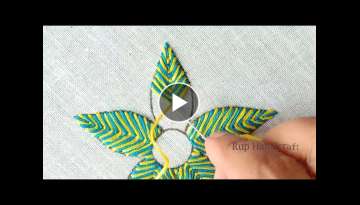 Easy Hand Embroidery, Amazing Flower Embroidery Tutorial for Beginners,Bordado Fantasia, Sewing H...