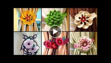 Top Stuninng Stylish Flower Crochet Curtain Holder Design ideas/Han knitted Curtain holder