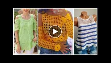 Soo stylish & very elegant crochet hand knitting blouse,top,tunic design