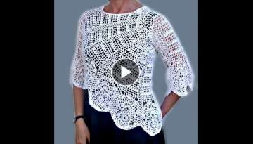 Most beautiful ladies crochet jacket design collection back to back.
