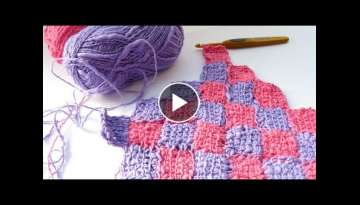 Tunisian Entrelac Patchwork - How to Crochet