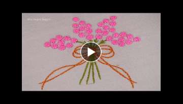 Hand Embroidery New Flower Design, Easy Flower Design For Beginners Step by Step