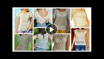Top Latest Stylish &New Fahion Designer Crochet Embroidered Lace pattern CropTop Blouse