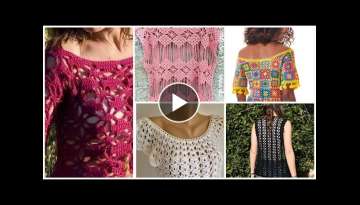Trendy Designers Crochet Women's fashion blazer blouse top tunic ideas