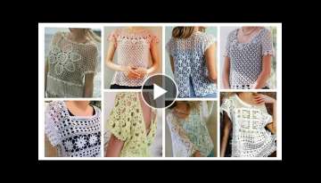 Most Beautiful &Creative Fancy Cotton Crochet Embroidered Lace pattern Beggie Top Blouse