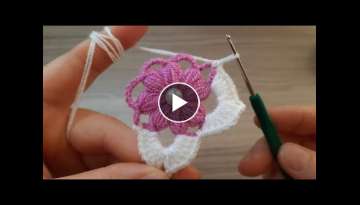 Gorgeous Flashy Flowers Crochet Knitting Motif Model