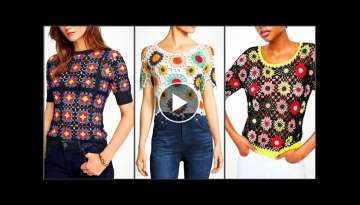 Winter Casual Crochet Top Blouse & Shirt design/Beautiful Crochet Tank Top & Blouses For Girls