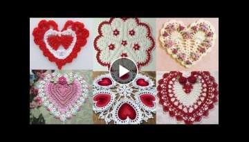 Most distinctive handmade crochet heart shape homedecor designs ideas Crochet heart pattern ideas