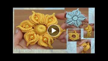 Crochet Amazing 3D Flower with Beads