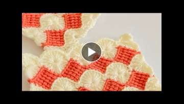 Bu Renklerle Bu Model Çok Güzel Oldu Hem Tunus Hem Tığ İşi Örgü Modeli tunisian crochet