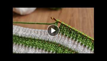 Süper Easy Tunusian Knitting Pattern - Tunus İşi Şahane Örgü Modeli