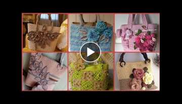 Most Beautiful & Stylish Crochet Flower Hand Bags Designs Collections 2022