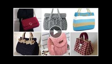 Trendy designer crochet knitted broiche pattern handbags designes