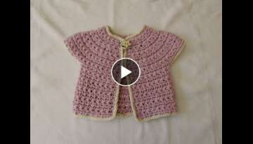 How to crochet a chunky star stitch baby cardigan / sweater / jumper