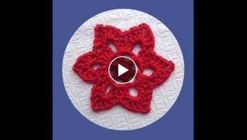 How to Crochet a Six Pointed Star Motif Pattern 