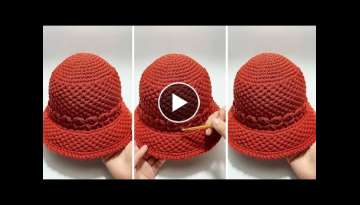 Beautiful Crochet Hat - Awesome Freesia Flower Crochet Fisherman Hat Tutorial