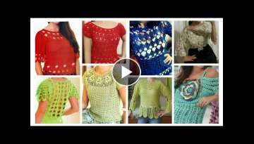 Very Beautiful Fancy Cotton Crochet Embroidered Doily Lace Pattern CropTop Blouse for Women