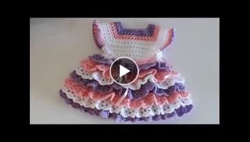 Crochet How to crochet a layered baby dress