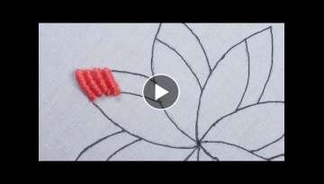 Hand embroidery Classical Bullion & Spider stitch variation flower design needle knitting tutoria...