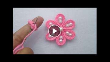 Hand Embroidery Tricks, Super Easy Flower Embroidery Trick, Amazing flower tricks