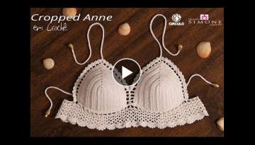 Cropped de Croche Anne - Tamanho Unico - Professora Simone Cropped de Croche Anne - Tamanho Unico - Professora Simone
