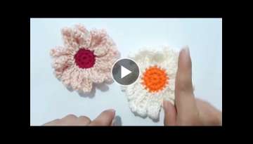 Como hacer flor facil tejida a crochet para principiantes