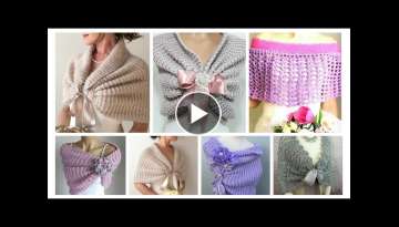 Trendy designer handmade crochet knitting pattern bridal capelet shawl#Shrug/Shoulder wrap/poncho
