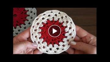 Crochet Round Motif Tutorial. Very easy for beginners