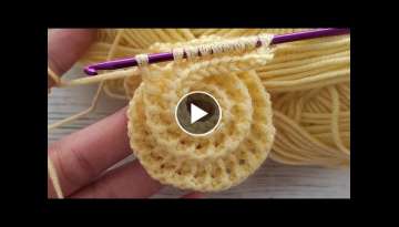 Super Easy Tunisian Crochet Rose Flower Pattern for Beginners - Crochet Flower Knitting Pattern
