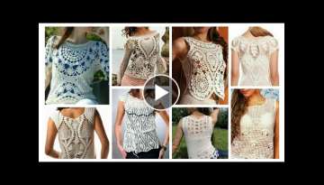 Very Beautiful Fancy Cotton Crochet Embroidered Doily Lace Pattern Crop Top Blouse for girls