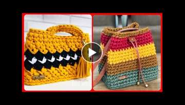 New Arrival Plastic Canvas Hand Knitted Crossbody Women Bags/Crochet Tote Bag Design & Pattern