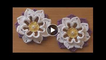 Crochet Flower VERY EASY Tutorial