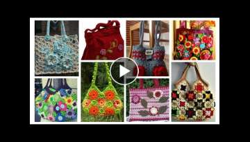 Very beautiful Crochet knitted Embroidered Lace Flower pattern Hand bags#Shoulder bags for Ladies Very beautiful Crochet knitted Embroidered Lace Flower pattern Hand bags#Shoulder bags for Ladies