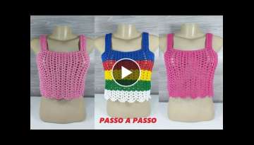 Regatinha Crochet Crop Top - Step by Step Regatinha Crochet Crop Top - Step by Step