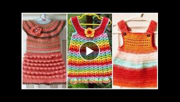 Stylish and new Crochet Kids Frocks Comfortable Outfits Design Collection