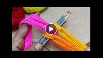 2 Superb Woolen Yarn Flower making ideas with Scales | Easy Sewing Hack
